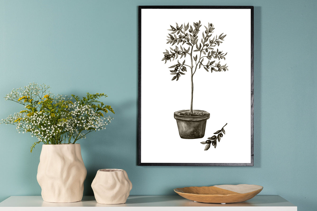 Olive Poster in Grün präsentiert im Onlineshop von KAQTU Design AG. Bild ist von Venture Home