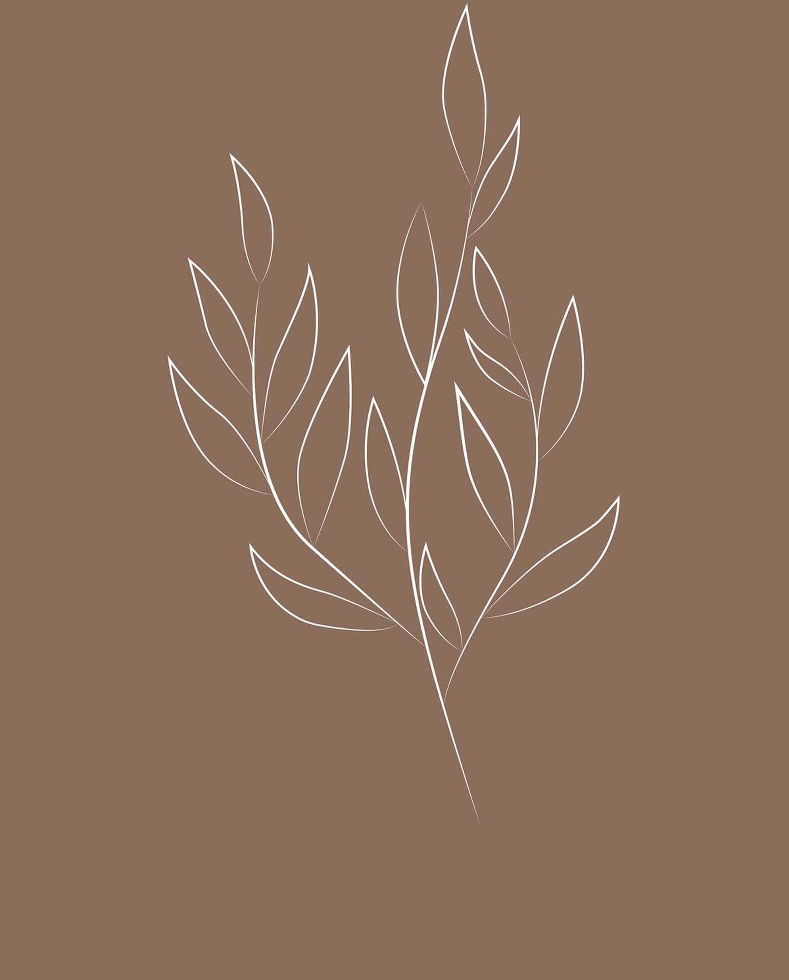 Drawed Leaf Poster