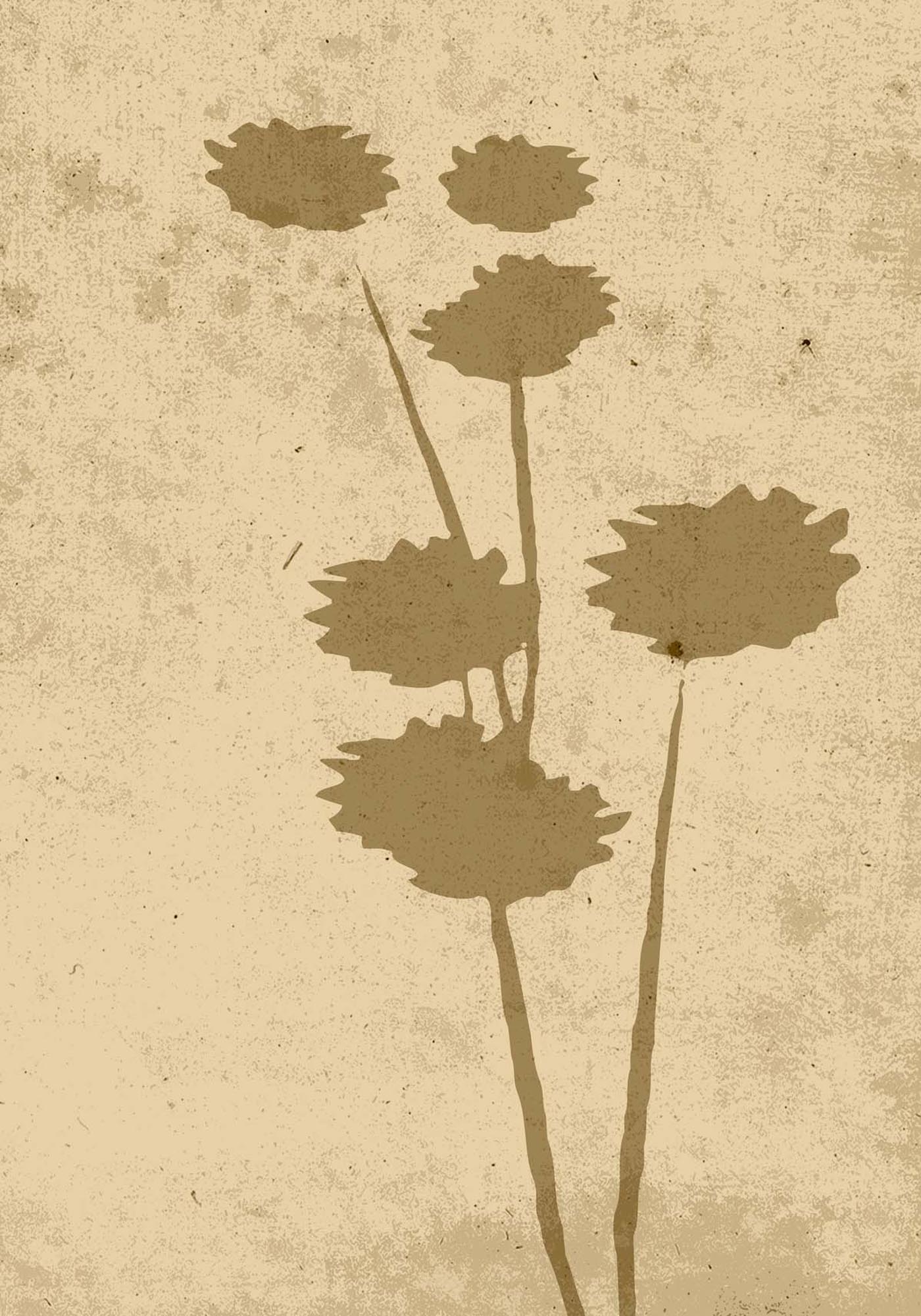 Flower Art Poster in Beige präsentiert im Onlineshop von KAQTU Design AG. Bild ist von Venture Home