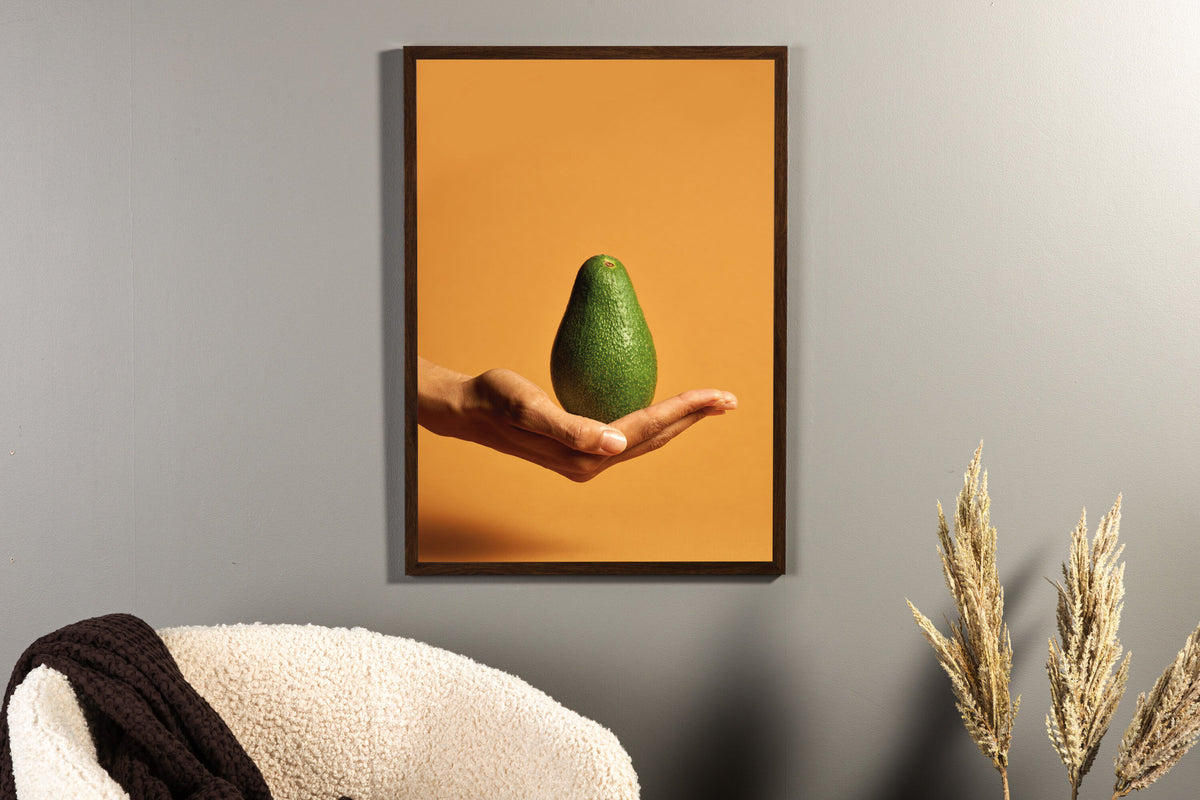Avocado Poster in Orange präsentiert im Onlineshop von KAQTU Design AG. Bild ist von Venture Home