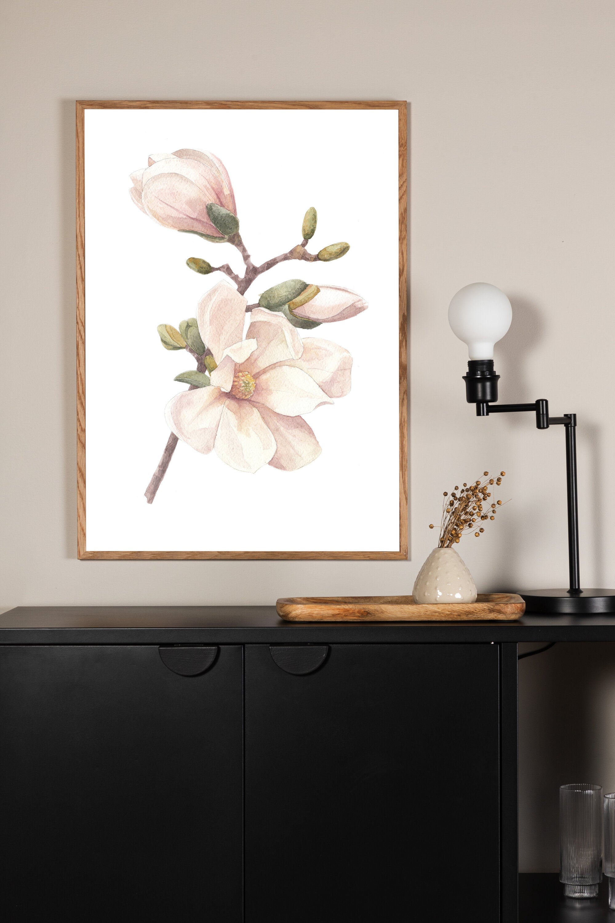Hand made Poster in Rosa präsentiert im Onlineshop von KAQTU Design AG. Bild ist von Venture Home