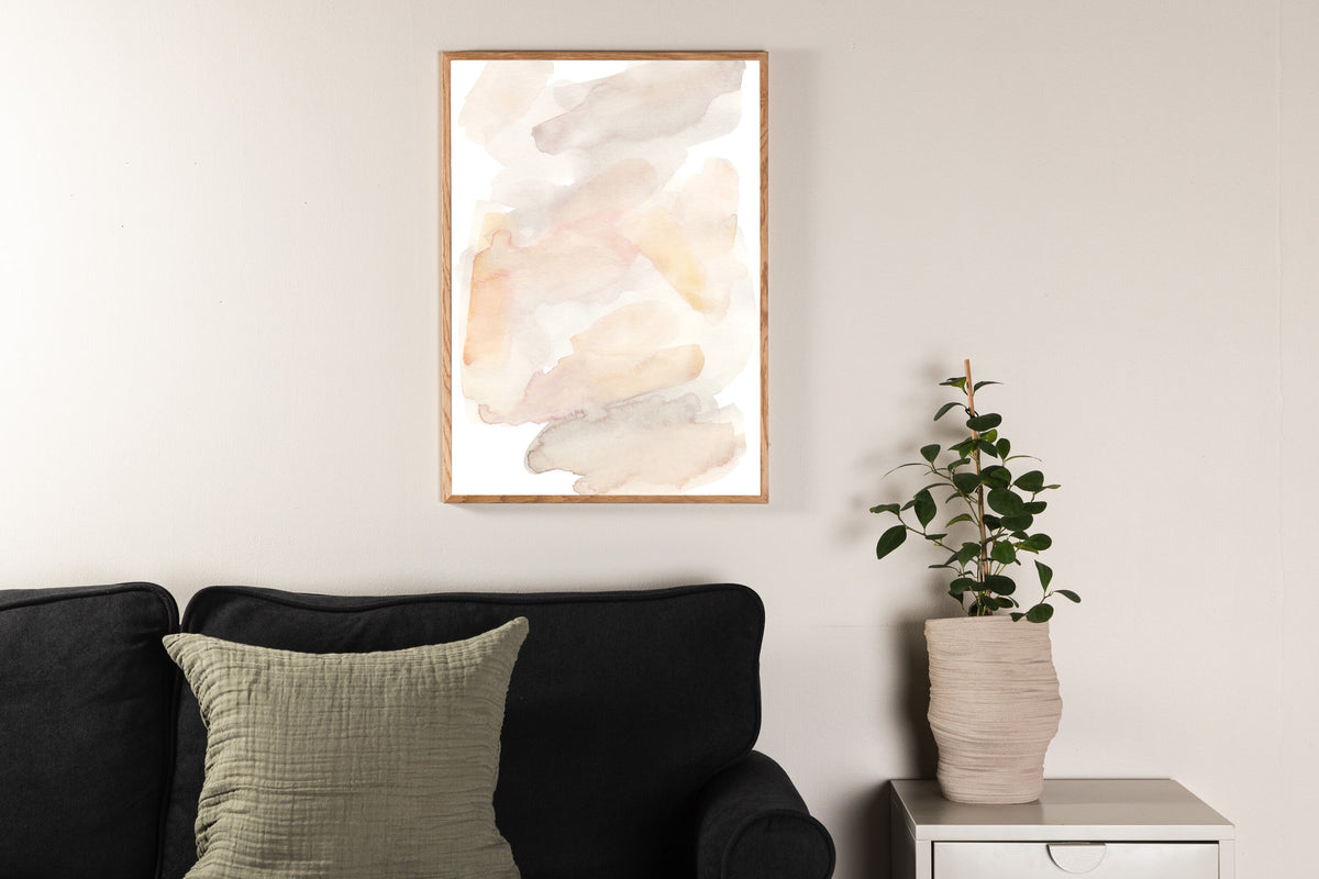 Aquarell Poster in Beige präsentiert im Onlineshop von KAQTU Design AG. Bild ist von Venture Home