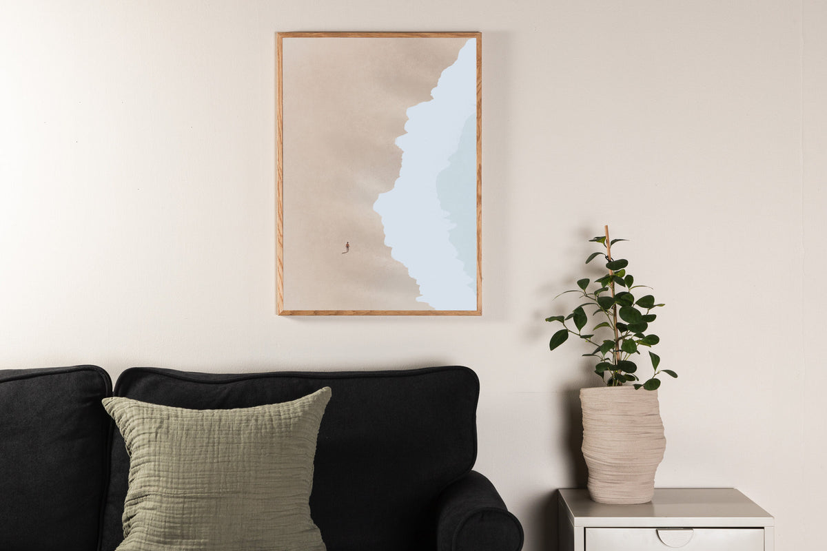 Beach Poster V3 in Beige präsentiert im Onlineshop von KAQTU Design AG. Bild ist von Venture Home