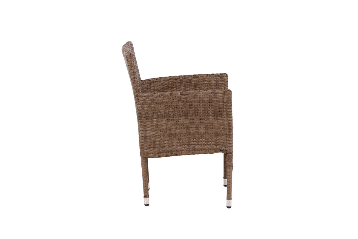 Malin Gartenstuhl in Natur präsentiert im Onlineshop von KAQTU Design AG. Gartenstuhl mit Armlehnen ist von Venture Home