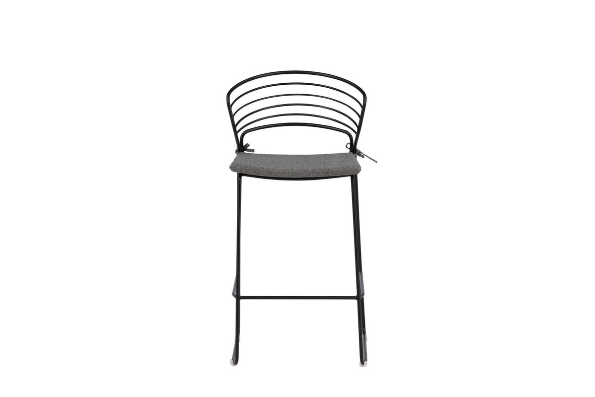 Milano Barstuhl Outdoor in Schwarz präsentiert im Onlineshop von KAQTU Design AG. Outdoor-Barstuhl ist von Venture Home