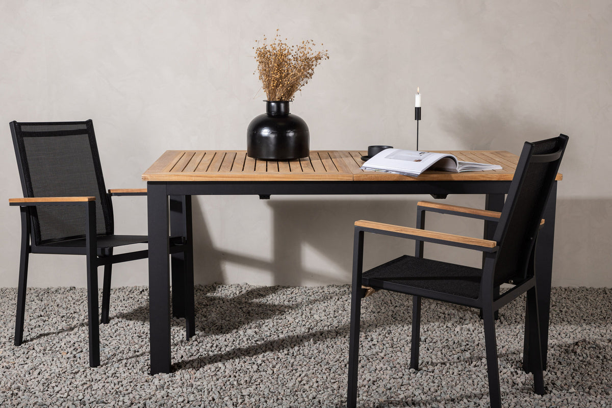 Panama Gartentisch ausziehbar in Schwarz präsentiert im Onlineshop von KAQTU Design AG. Gartentisch ist von Venture Home