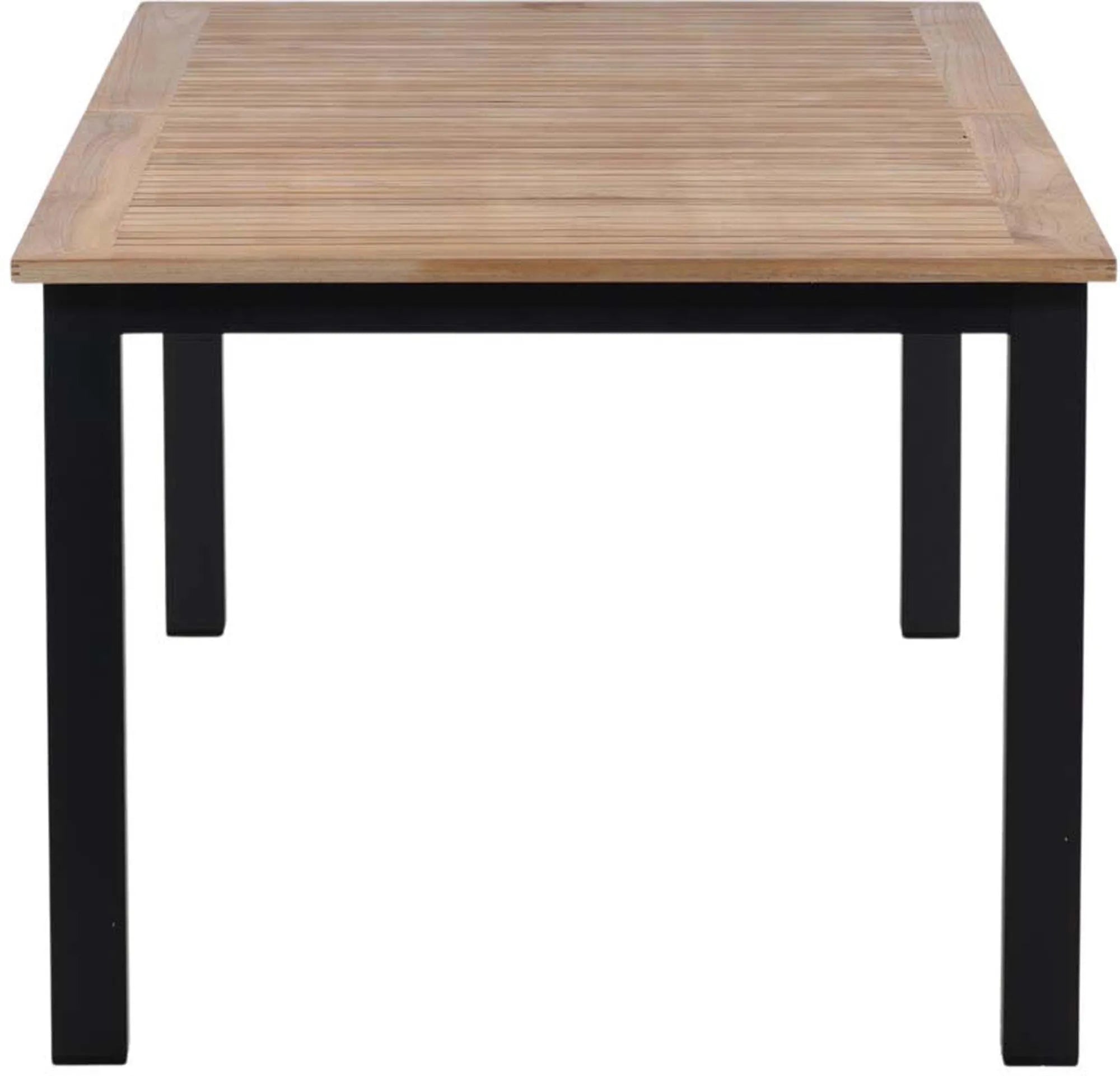 Eleganter, ausziehbarer Panama Gartentisch von Venture Home, perfekt für moderne Außenbereiche und gesellige Treffen.