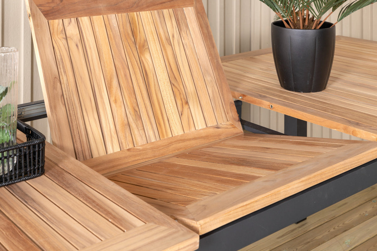 Panama Gartentisch ausziehbar in Schwarz präsentiert im Onlineshop von KAQTU Design AG. Gartentisch ist von Venture Home