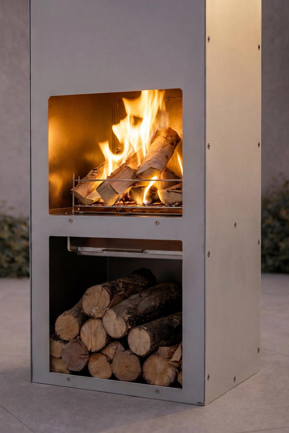 Makarima Feuerpit in Silber präsentiert im Onlineshop von KAQTU Design AG. Feuerschale ist von Venture Home