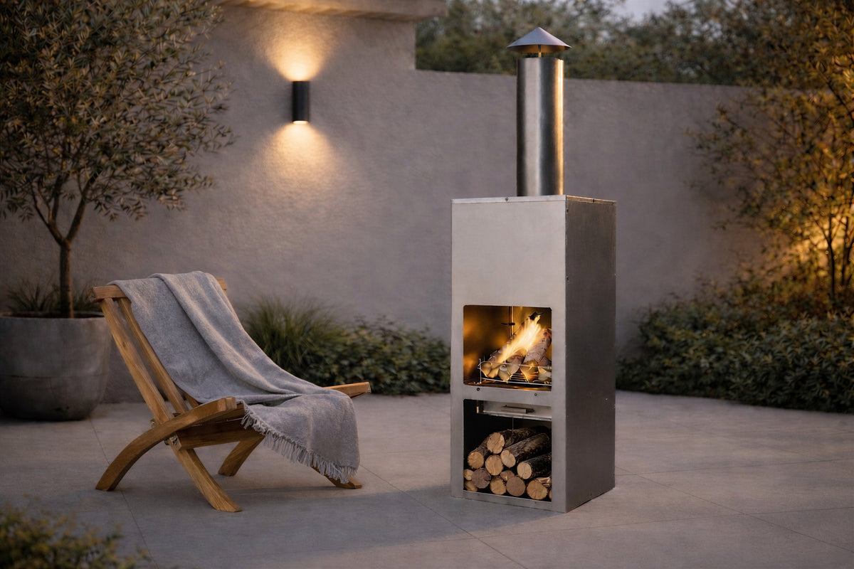 Makarima Feuerpit in Silber präsentiert im Onlineshop von KAQTU Design AG. Feuerschale ist von Venture Home