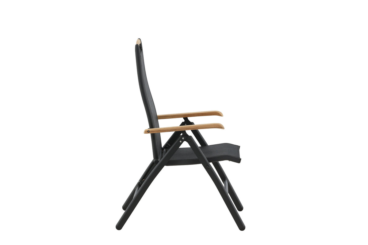 Panama Gartenstuhl in Schwarz präsentiert im Onlineshop von KAQTU Design AG. Gartenstuhl mit Armlehnen ist von Venture Home