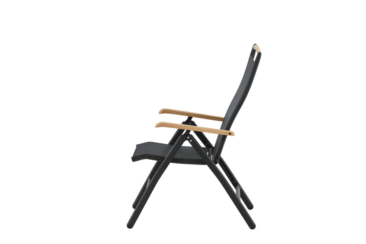 Panama Gartenstuhl in Schwarz präsentiert im Onlineshop von KAQTU Design AG. Gartenstuhl mit Armlehnen ist von Venture Home