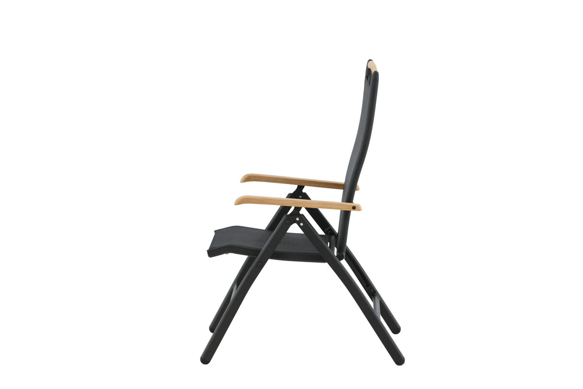 Panama Gartenstuhl in Schwarz präsentiert im Onlineshop von KAQTU Design AG. Gartenstuhl mit Armlehnen ist von Venture Home