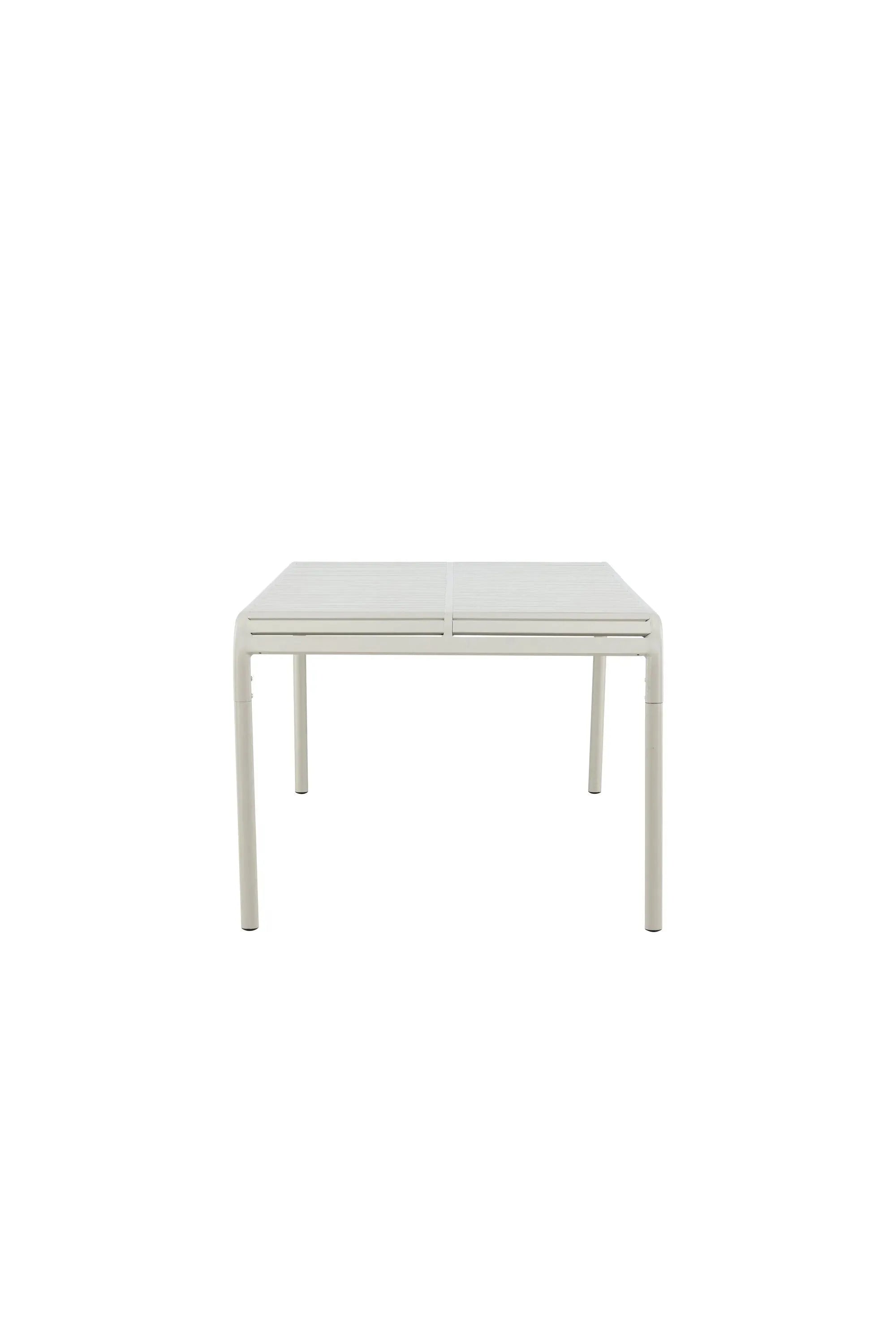 Stilvoller, langlebiger Gartentisch aus Aluminium, ideal für 8 Personen. Perfekt für elegante Outdoor-Events.