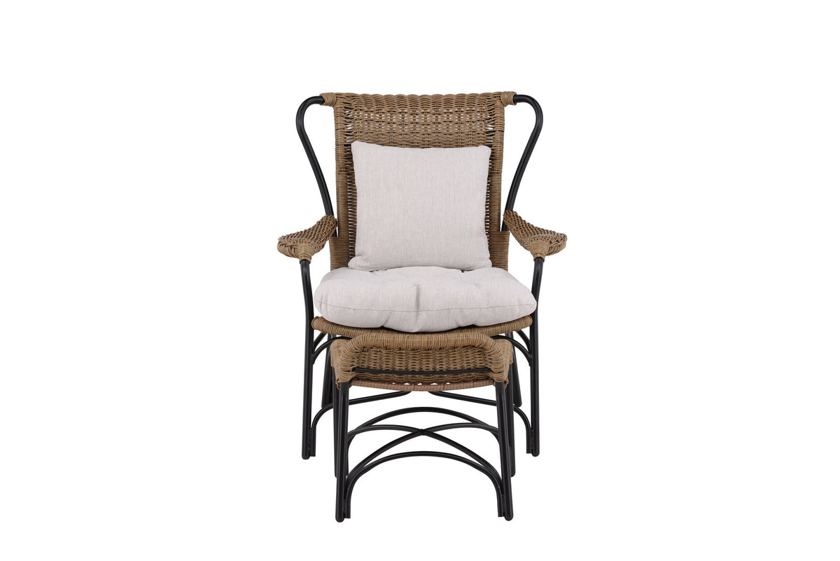 Loreto Lounge Stuhl in Schwarz präsentiert im Onlineshop von KAQTU Design AG. Outdoor-Sessel ist von Venture Home