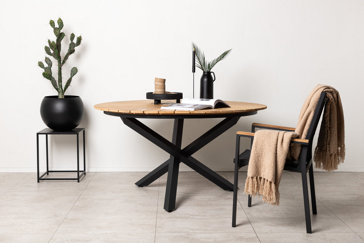 Runder Gartentisch Mexiko in Schwarz präsentiert im Onlineshop von KAQTU Design AG. Gartentisch ist von Venture Home