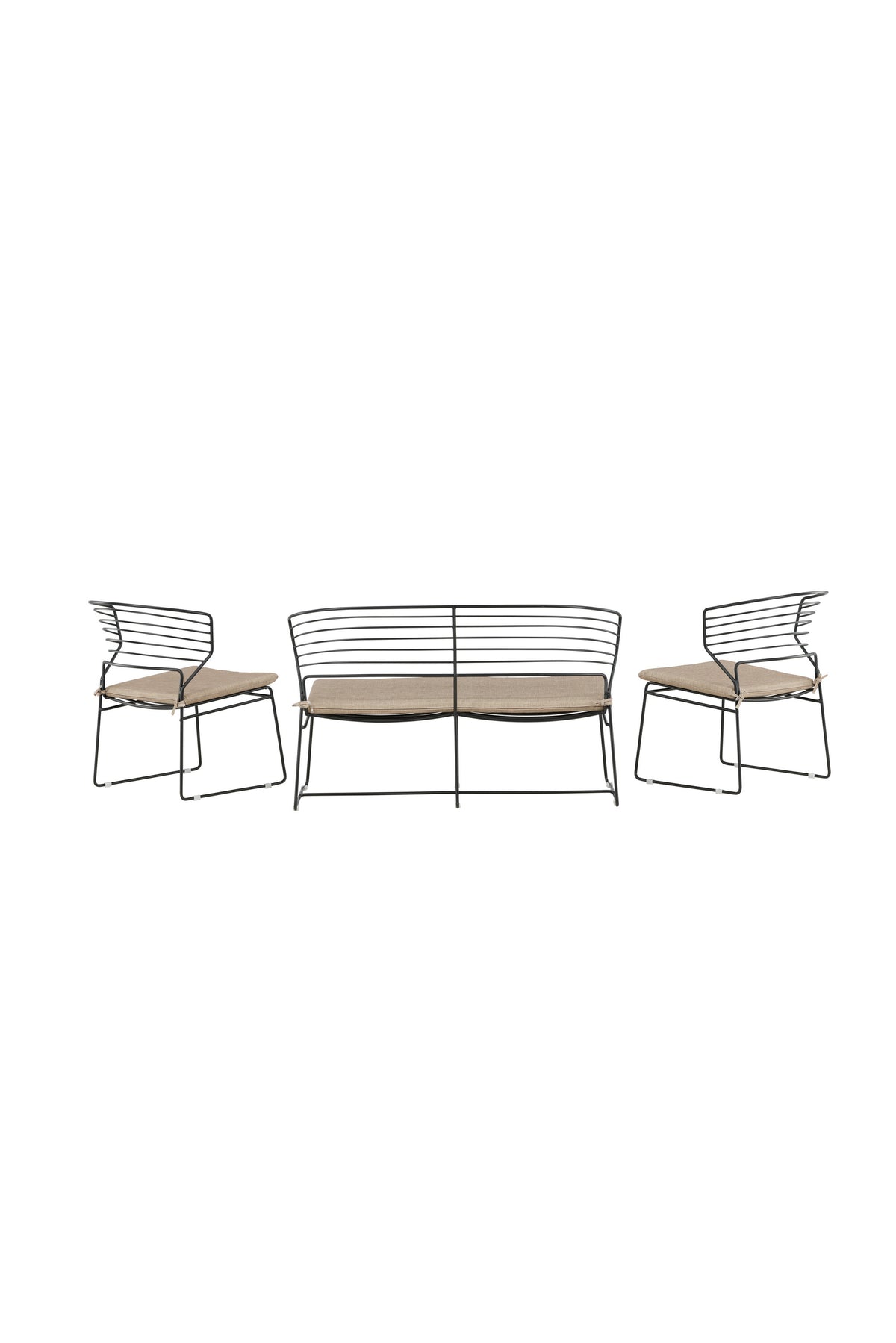 Milano Loungeset Outdoor in Schwarz präsentiert im Onlineshop von KAQTU Design AG. Loungeset ist von Venture Home