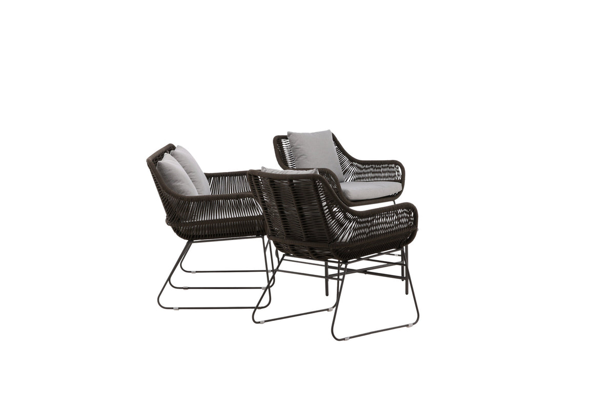 Davao Conversation Set in Grau/Braun/Dunkelgrau präsentiert im Onlineshop von KAQTU Design AG. Loungeset ist von Venture Home