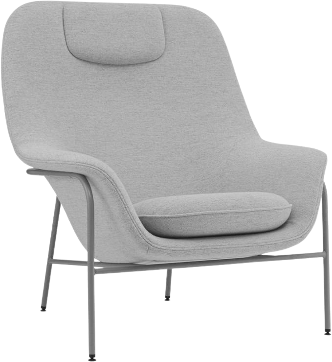 Drape Lounge Sessel Hoch mit Kopfstütze - KAQTU Design