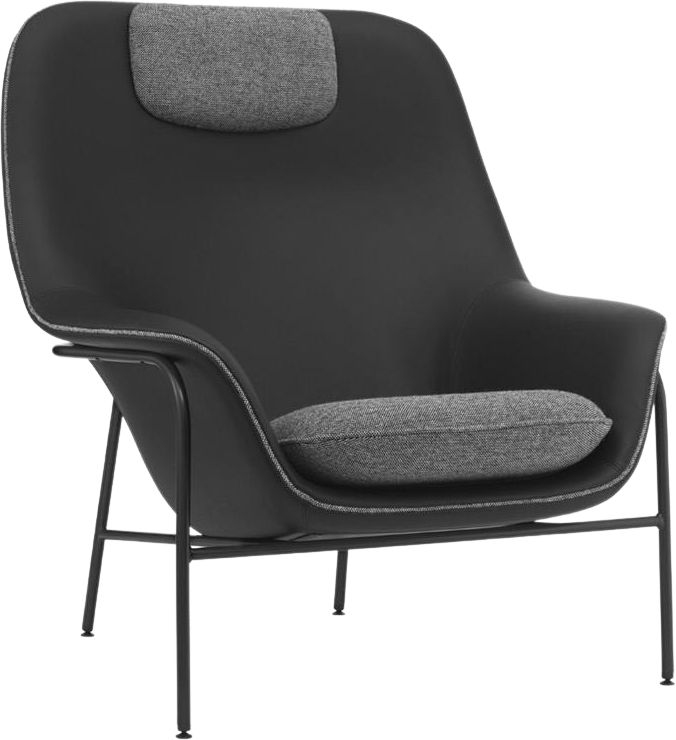 Drape Lounge Sessel Hoch mit Kopfstütze - KAQTU Design