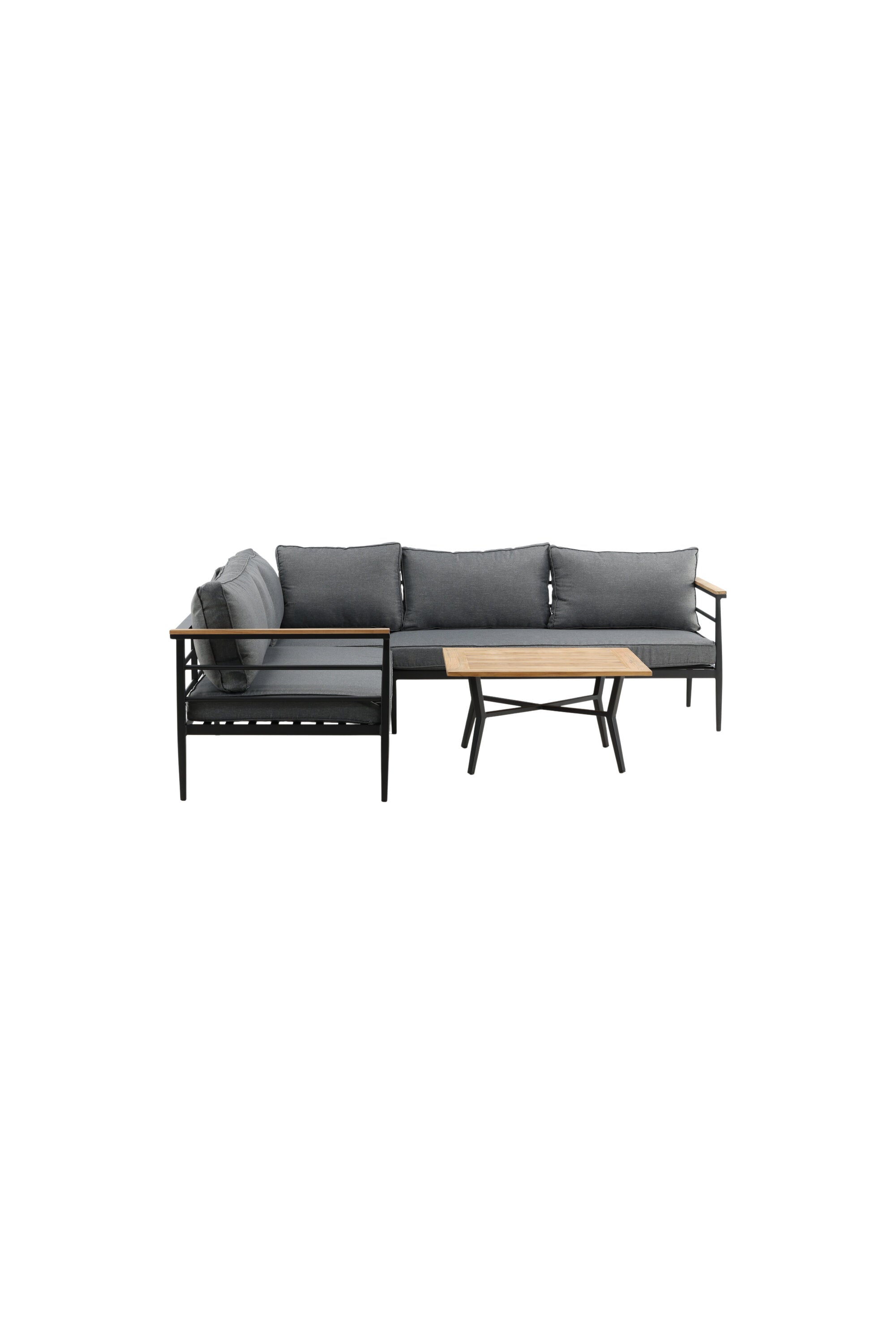 Mexiko Ecksofa Outdoorset 80cm in Schwarz präsentiert im Onlineshop von KAQTU Design AG. Loungeset ist von Venture Home