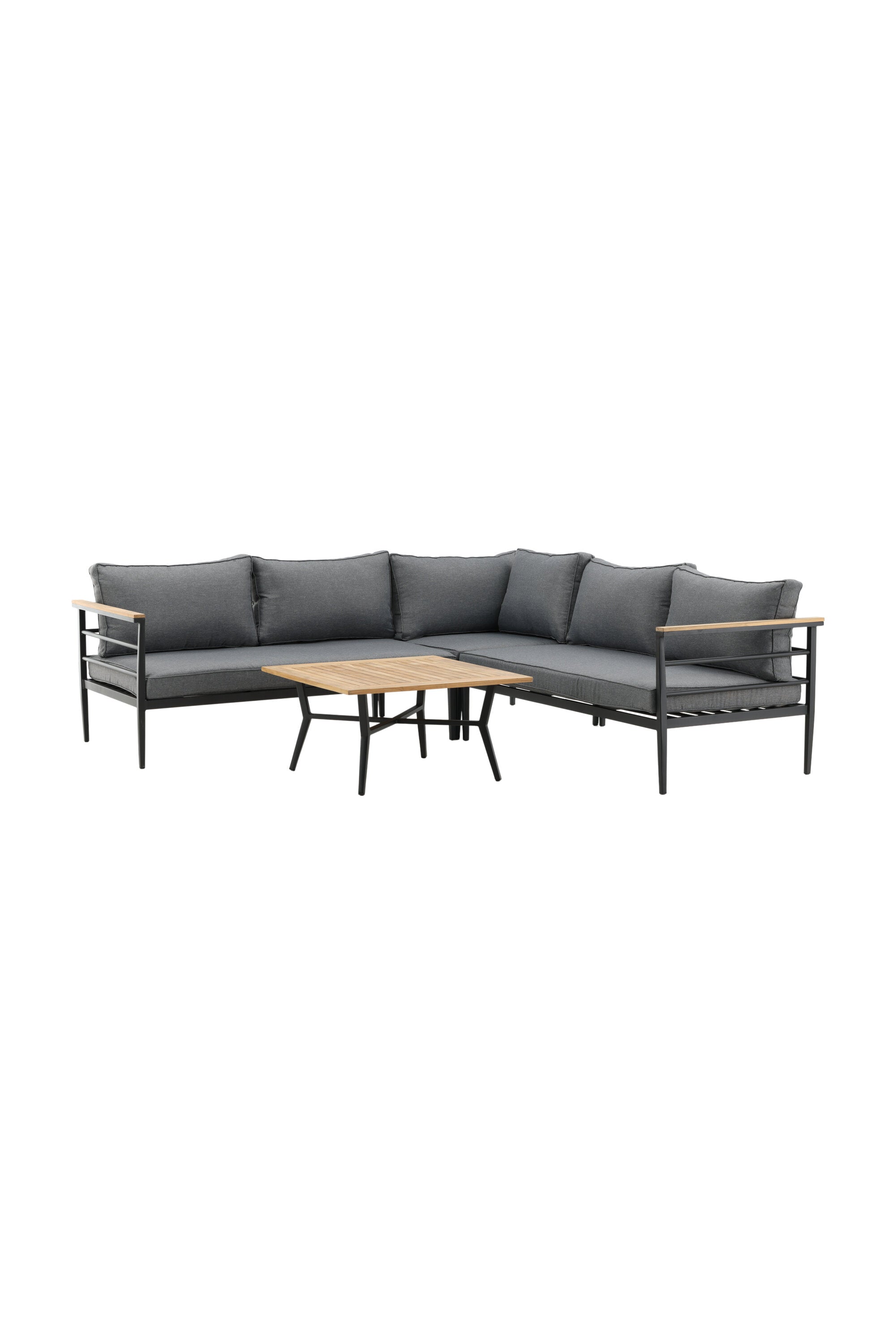 Mexiko Ecksofa Outdoorset 80cm in Schwarz präsentiert im Onlineshop von KAQTU Design AG. Loungeset ist von Venture Home