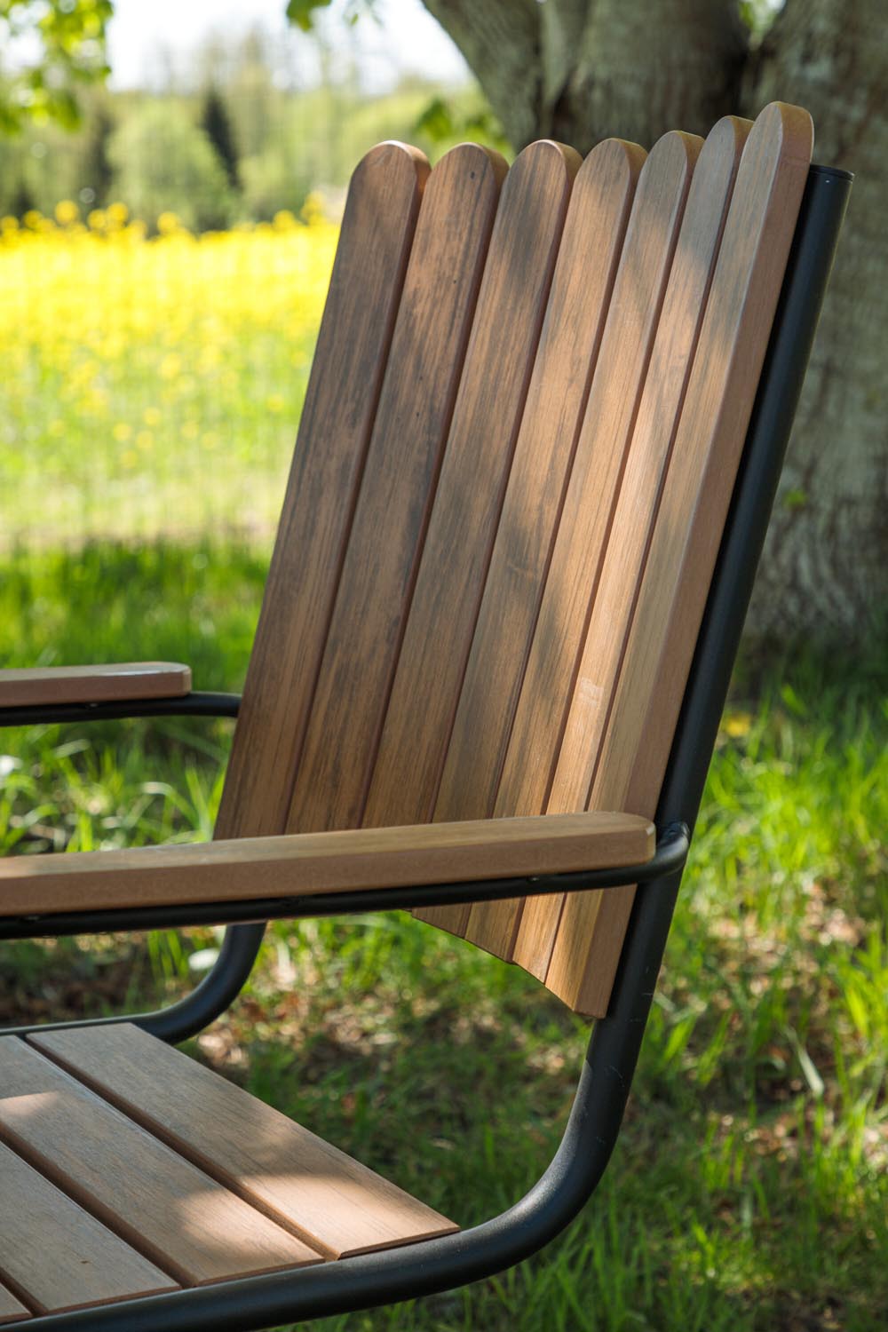 Holmsund Outdoor-Tischset ⌀100cm/4St. in Natur präsentiert im Onlineshop von KAQTU Design AG. Gartentischset ist von Venture Home