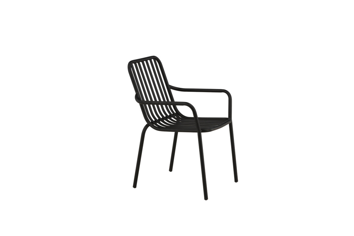 Peking Gartenstuhl in Schwarz präsentiert im Onlineshop von KAQTU Design AG. Gartenstuhl mit Armlehnen ist von Venture Home