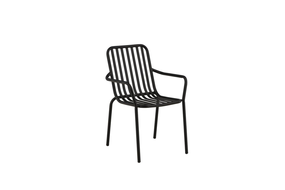 Peking Gartenstuhl in Schwarz präsentiert im Onlineshop von KAQTU Design AG. Gartenstuhl mit Armlehnen ist von Venture Home