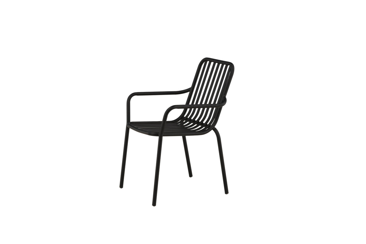 Peking Gartenstuhl in Schwarz präsentiert im Onlineshop von KAQTU Design AG. Gartenstuhl mit Armlehnen ist von Venture Home