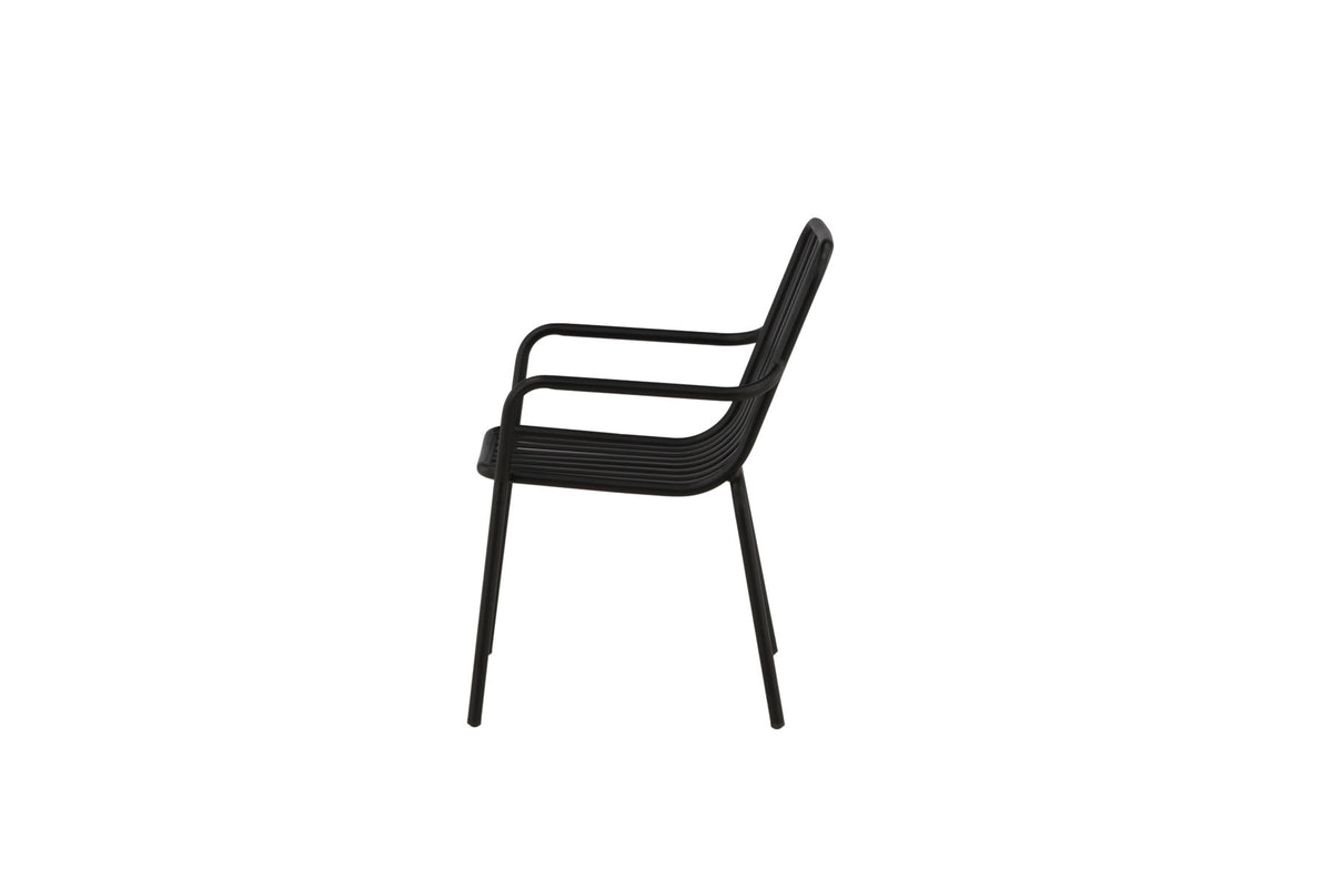 Peking Gartenstuhl in Schwarz präsentiert im Onlineshop von KAQTU Design AG. Gartenstuhl mit Armlehnen ist von Venture Home