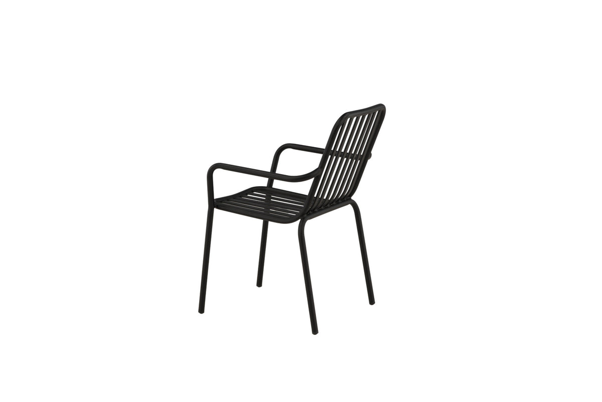 Peking Gartenstuhl in Schwarz präsentiert im Onlineshop von KAQTU Design AG. Gartenstuhl mit Armlehnen ist von Venture Home