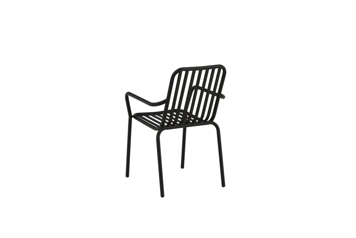 Peking Gartenstuhl in Schwarz präsentiert im Onlineshop von KAQTU Design AG. Gartenstuhl mit Armlehnen ist von Venture Home