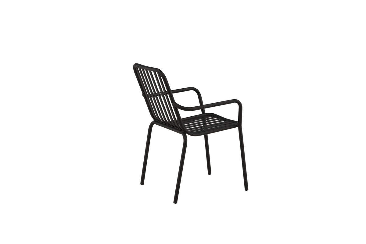 Peking Gartenstuhl in Schwarz präsentiert im Onlineshop von KAQTU Design AG. Gartenstuhl mit Armlehnen ist von Venture Home