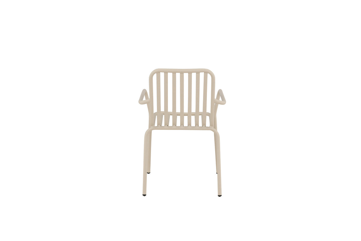 Peking Gartenstuhl in Beige präsentiert im Onlineshop von KAQTU Design AG. Gartenstuhl mit Armlehnen ist von Venture Home