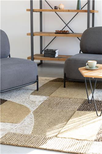Teppich SILVAN in Olivgrün präsentiert im Onlineshop von KAQTU Design AG. Teppich ist von White Label Living