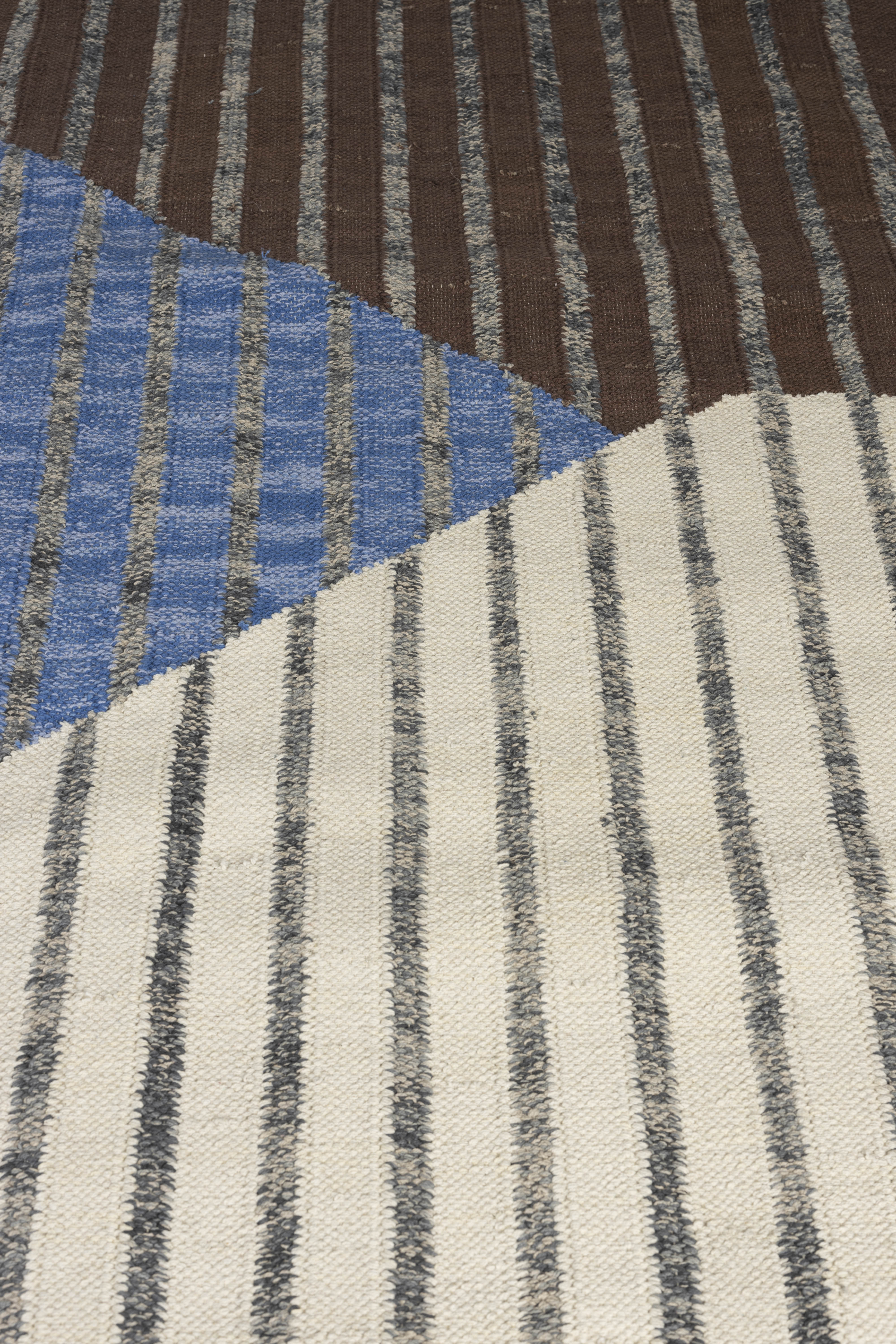 Teppich Hampton in Blau präsentiert im Onlineshop von KAQTU Design AG. Teppich ist von Dutchbone