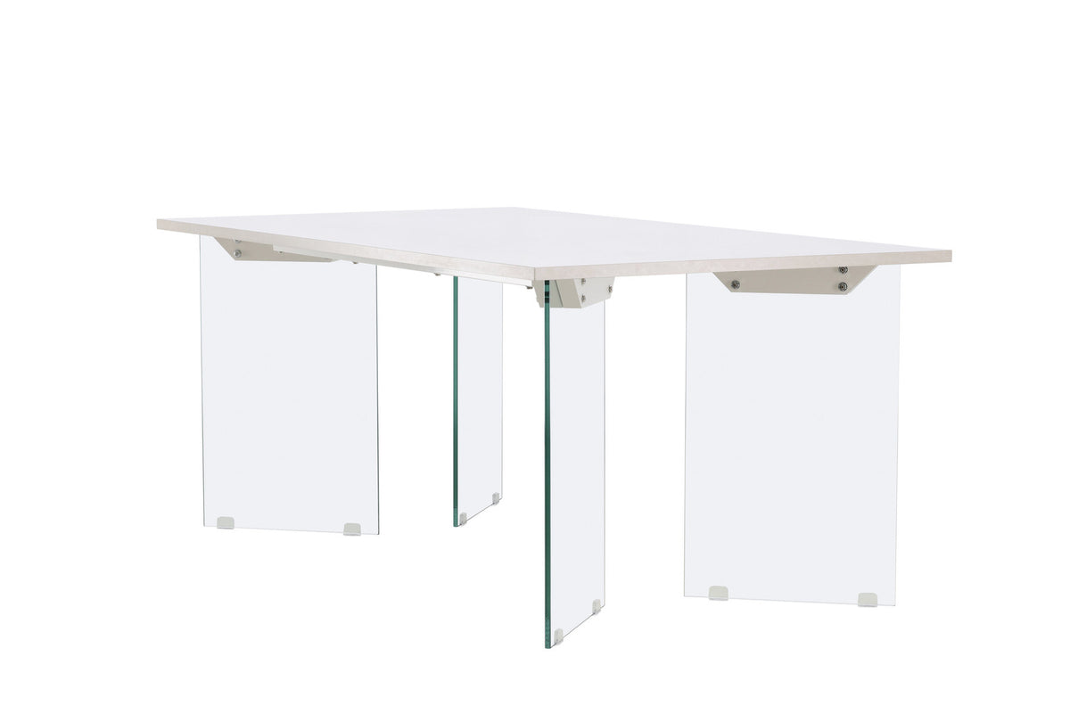 Ester Esstisch in Hellgrau präsentiert im Onlineshop von KAQTU Design AG. Esstisch ist von Venture Home