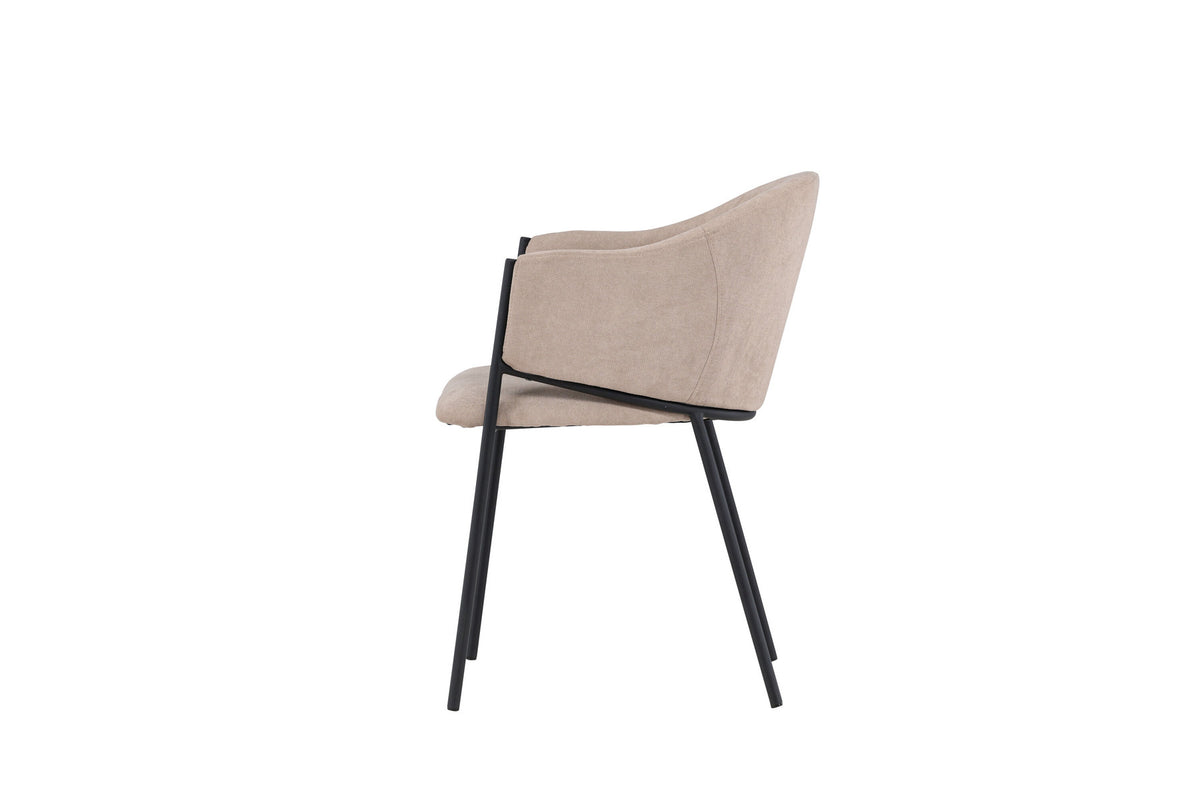 Evelina Esszimmerstuhl in Beige präsentiert im Onlineshop von KAQTU Design AG. Schalenstuhl ist von Venture Home