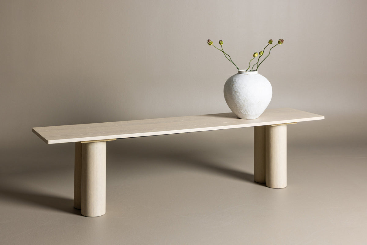 Olivia Bank in Tünche präsentiert im Onlineshop von KAQTU Design AG. Sitzbank ist von Venture Home