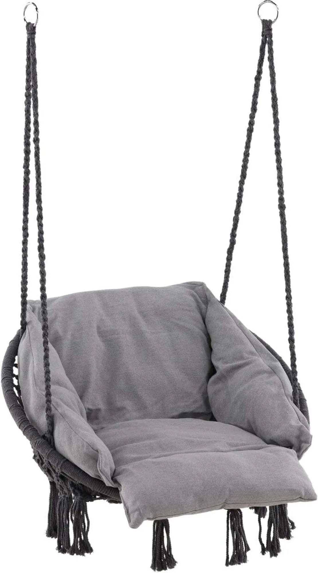 Elegante Hollywoodschaukel für drei, wetterfest und UV-beständig, ideal für Garten und Terrasse.