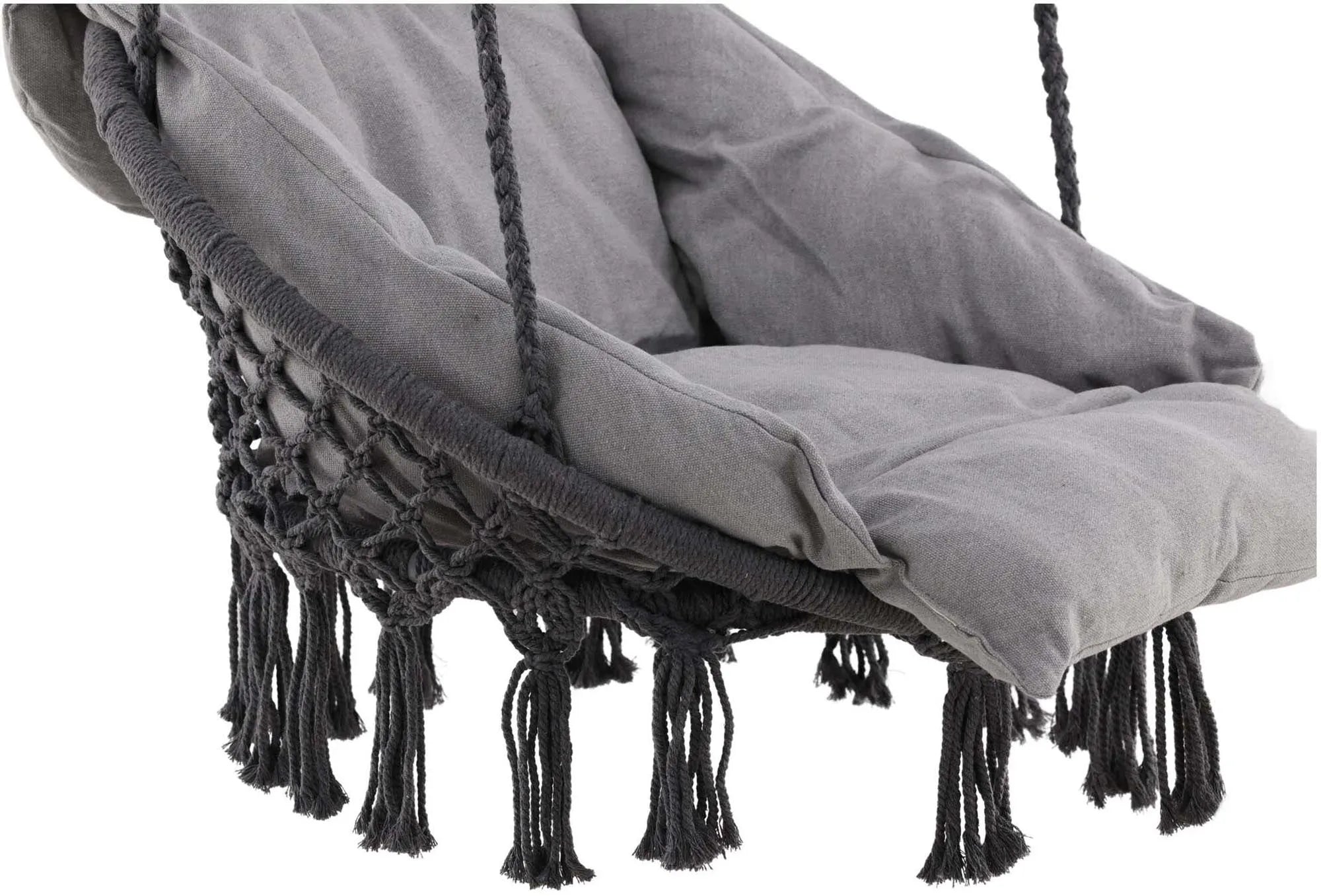 Elegante Hollywoodschaukel für drei, wetterfest und UV-beständig, ideal für Garten und Terrasse.