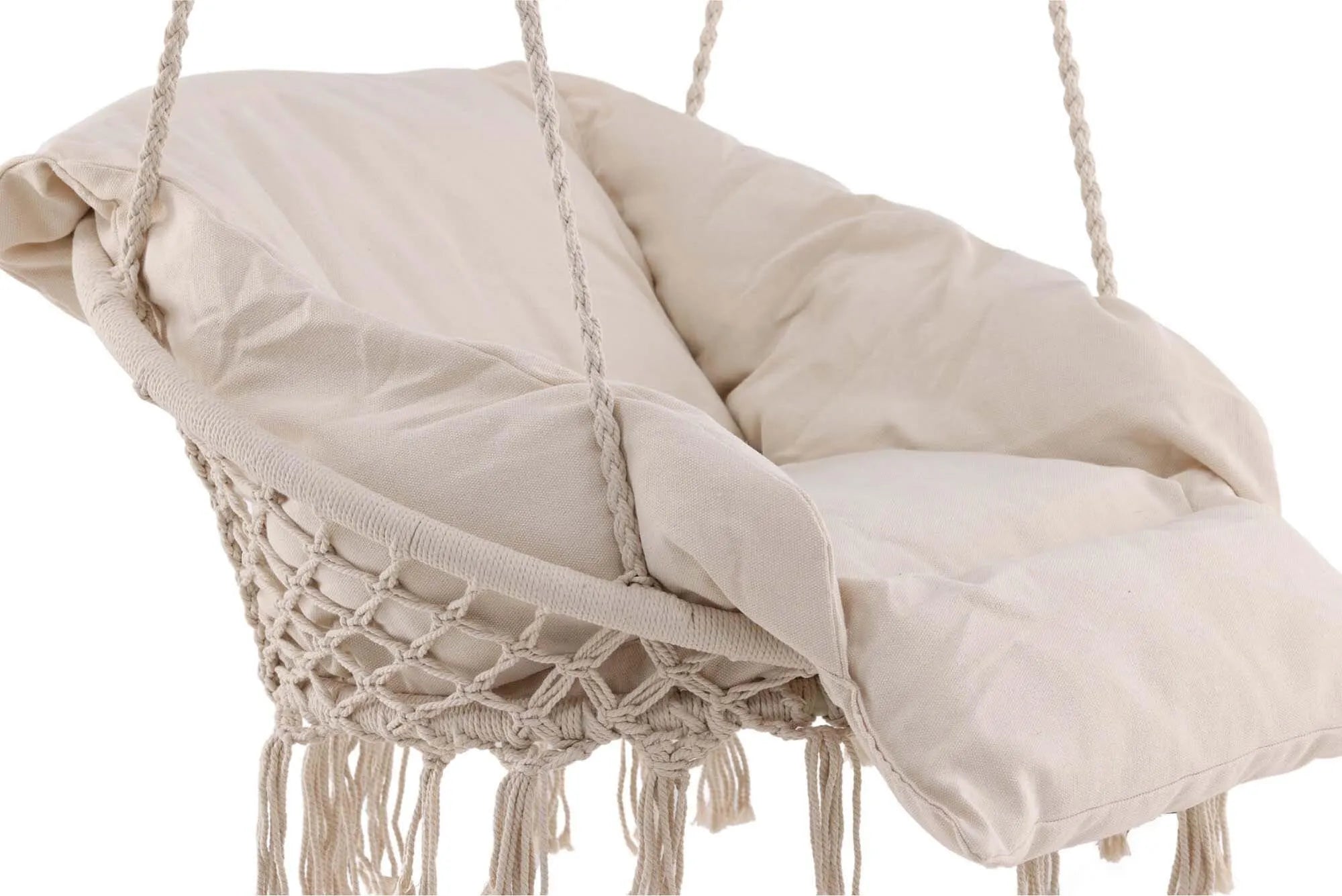 Elegante Hollywoodschaukel für drei, wetterfest und UV-beständig, ideal für Garten und Terrasse.