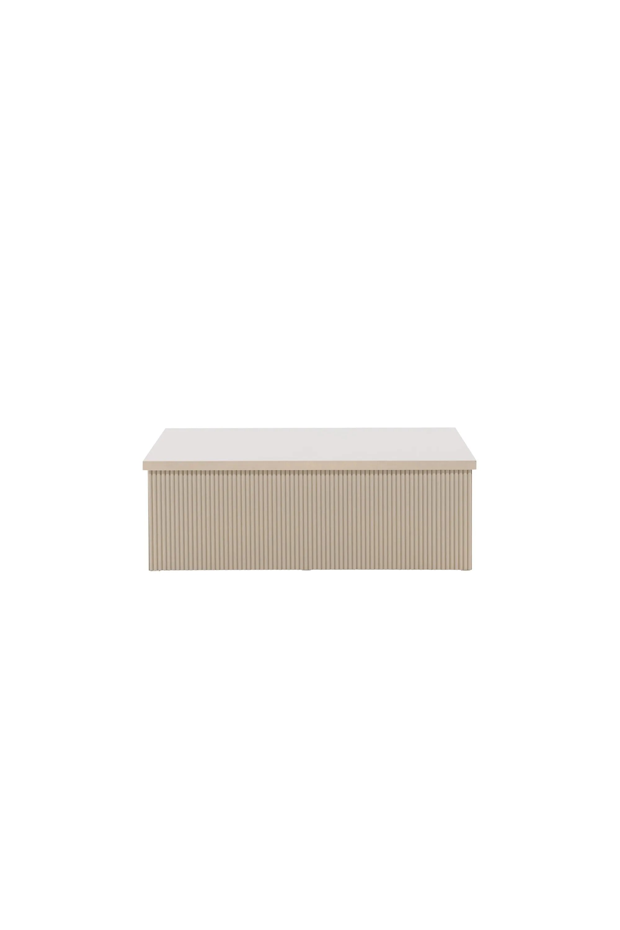 Der Lenox Sofatisch: Trendig, erdig, elegant in Beige. Perfekt für Bücher und Deko, schafft er eine warme Atmosphäre.