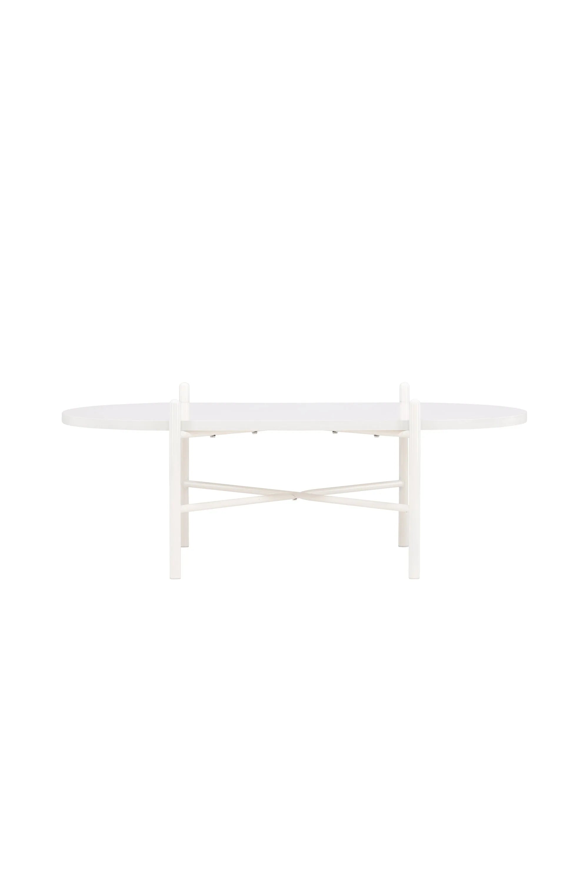 Eleganter Couchtisch Pueblo: nordisches Design, beigefarbenes MDF, Stahlbeine, 120x65,5x45 cm, skandinavische Eleganz.