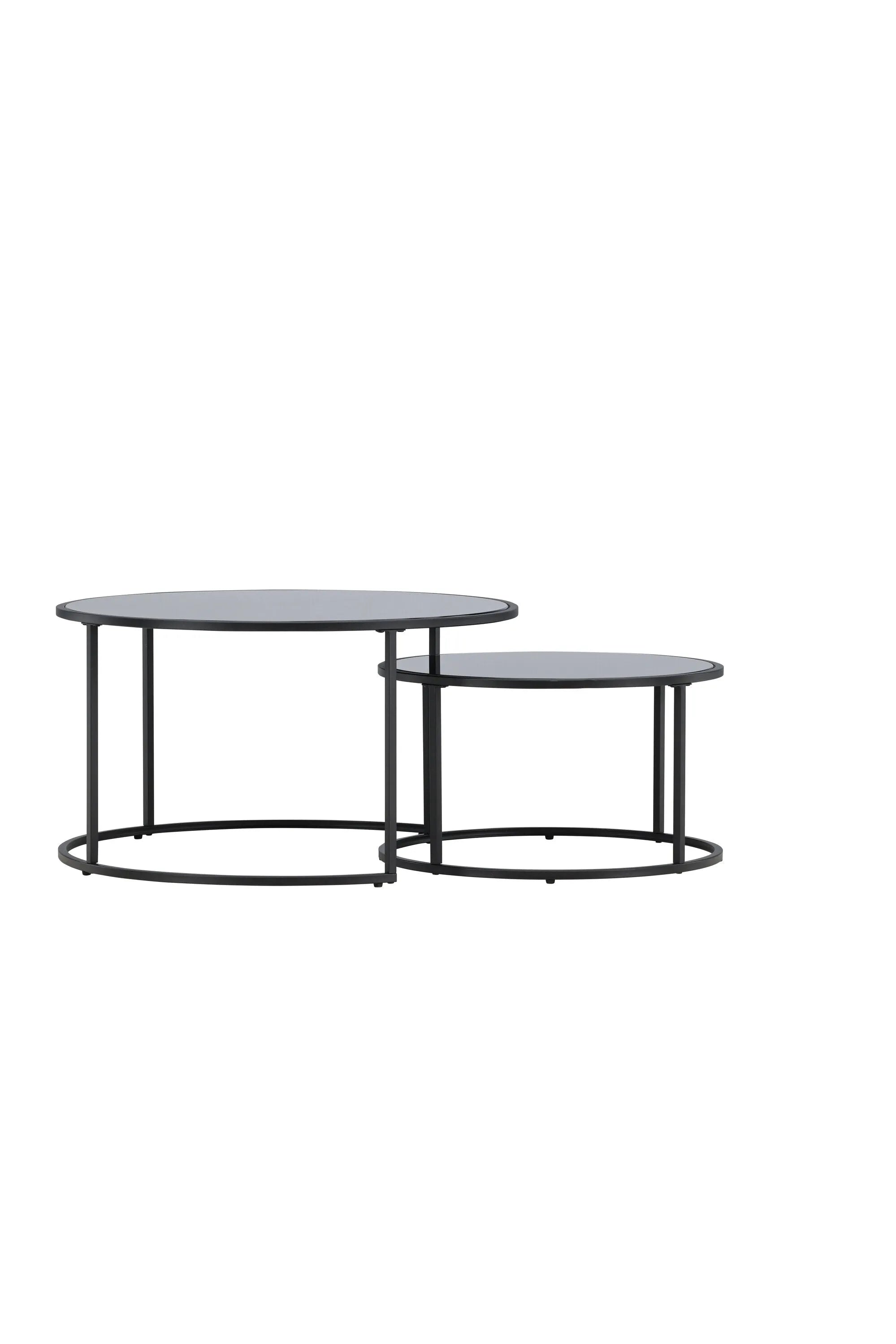 Eleganter Twin Sofatisch von Venture Home: Set aus zwei Glas- und Stahlbeistelltischen, modern und vielseitig einsetzbar.