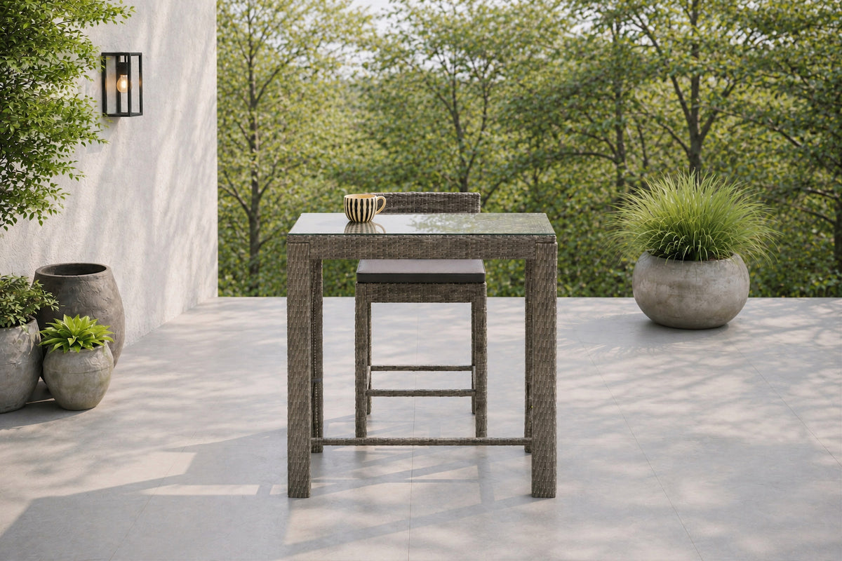Alo Bartisch Outdoor in Grau präsentiert im Onlineshop von KAQTU Design AG. Hochtisch Outdoor ist von Venture Home