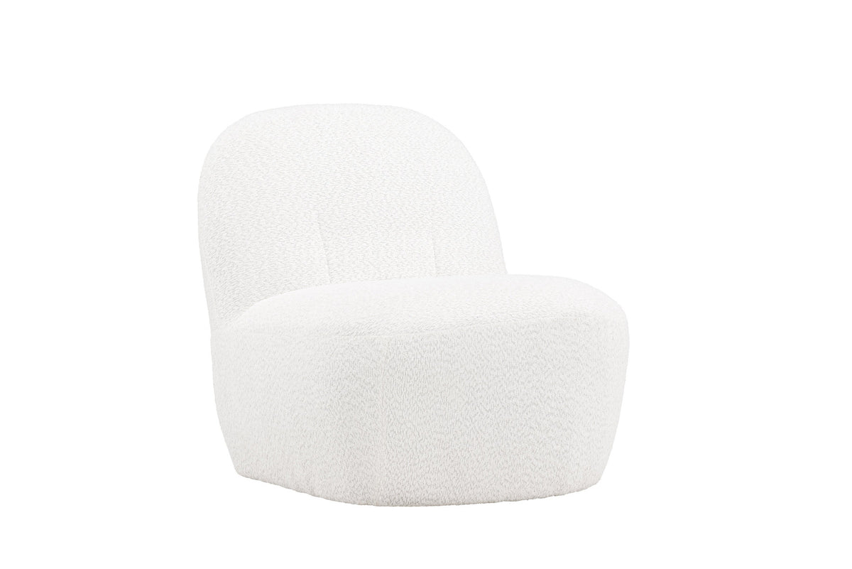 Mahla Loungestuhl in Weiss präsentiert im Onlineshop von KAQTU Design AG. Sessel ist von Venture Home
