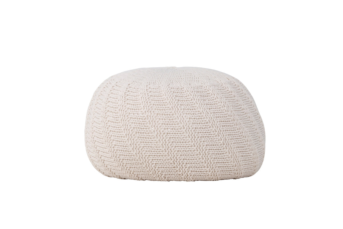 Pouf Ted in Offwhite präsentiert im Onlineshop von KAQTU Design AG. Pouf ist von Venture Home
