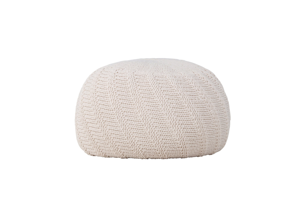Pouf Ted in Offwhite präsentiert im Onlineshop von KAQTU Design AG. Pouf ist von Venture Home